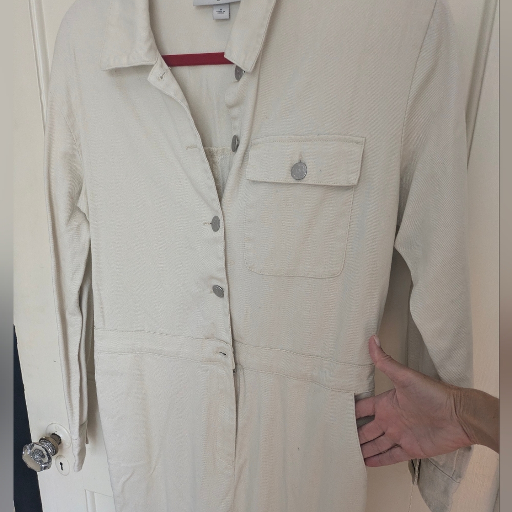 Cream Coveralls Jumpsuit By Sandy Liang x Target - Picture 4 of 11